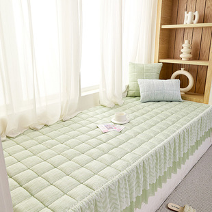 2025 New Cool Silk Simple Bay Window Mat Window Sill Mat Universal Bedroom Balcony Mat Blanket Cushion Thickeneded