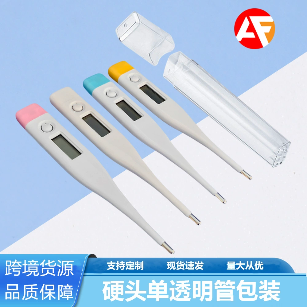 Электронный термометр для внешней торговли 034, цифровой термометр с жестким наконечником, прибор для измерения температуры в подмышечной впадине и ротовой полости, однотрубный, с цифровым дисплеем, высокоточный.