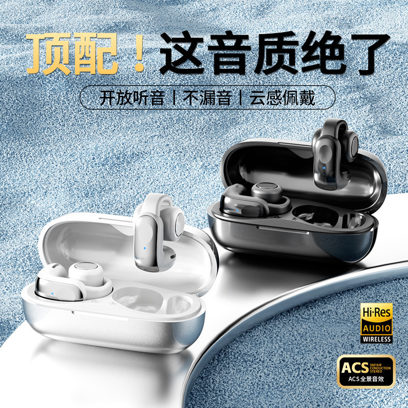 跨境私模新款蓝牙耳机无线夹耳式运动超长续航智能app现货批发|undefined