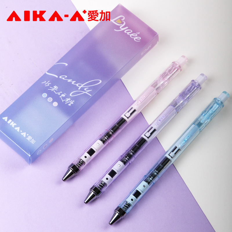Aijia Fruit Hard Candy AK2566 Gel Pen Black Ice Penetration Low Center of Gravity AS Head Brush Test