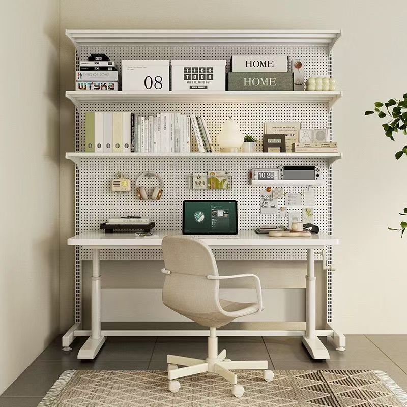 Hardware Perforated Board Vertical Trendy Desk Student Combination Modified Bookshelf Floor-Standing Storage Rack Girl Storage Bookshelf