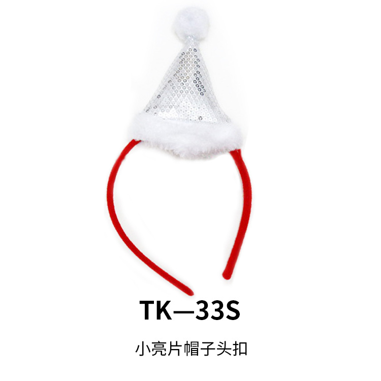 Diadema decorativa navideña con cuernos de reno y diadema de muñeco de nieve, decoraciones para fiestas navideñas, accesorios para la cabeza para adultos y niños, reno. image 34