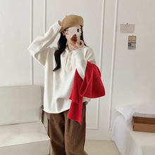 韩版连帽针织衫女秋冬新款内搭外穿软糯宽松时尚慵懒风套头毛衣潮