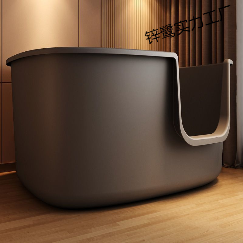 빅맥 고양이 화장실, 초대형 물 튀김 방지 고양이 화장실, 강화 고양이 화장실, 메인 캐나디안 새끼 고양이 거대 모래 화장실