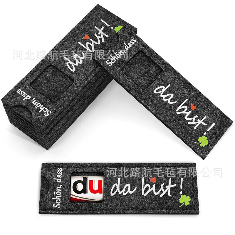 批发跨境毛毡巧克力包装袋 装饰巧克力棒的毛毡套可定制毛毡套|undefined