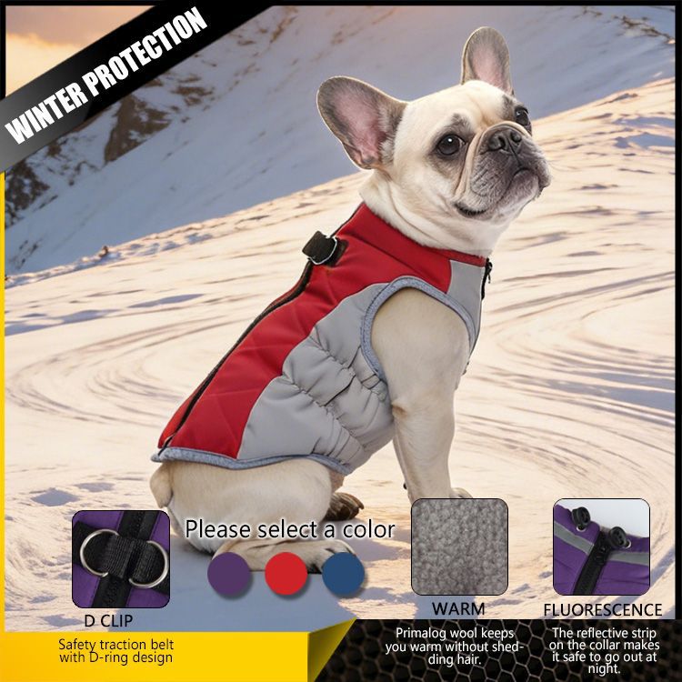 Winter Cotton Padded Dog Clothes Warm And Windproof Leashable Pet Clothing For Schnauzers And Bulldogs_voghion.com
