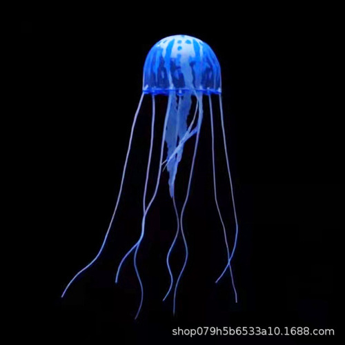 Export Simulation Jellyfish Fish Tank Decoration Light-Up Jellyfish Aquarium Landscape Ornament Artificial Jellyfish Multiple Colors Available