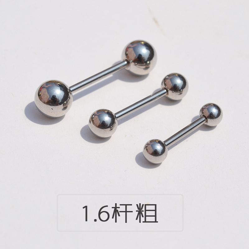 Pointed labret stud close-up product detail