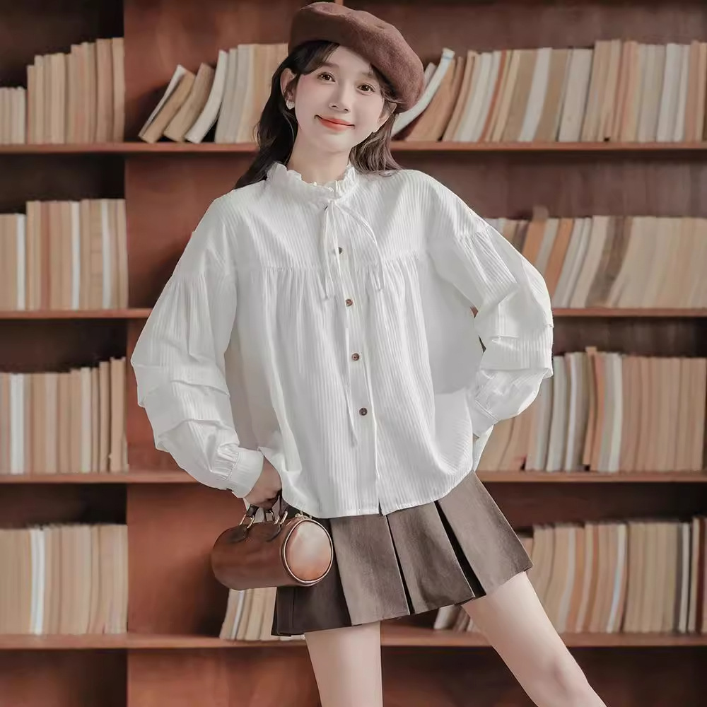 Design autumn shirt with bow