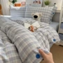 宿舍华夫水洗格子被罩