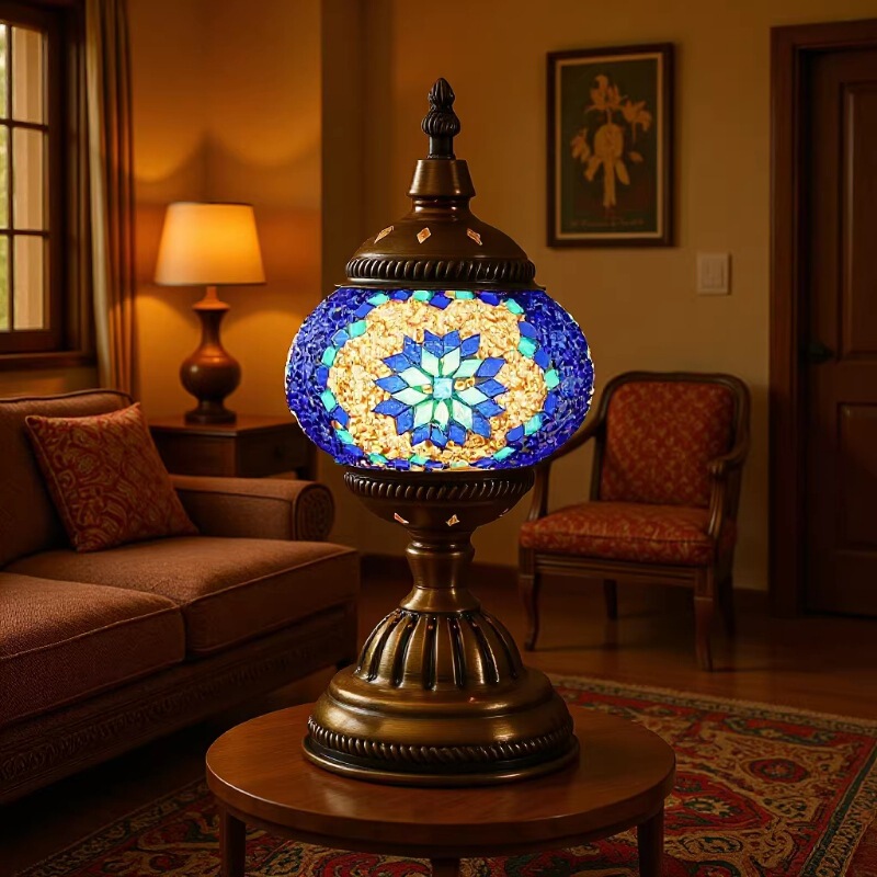 Turkish Table Lamp Finished Product Mosaic Romantic Bedroom Table Lamp Creative Retro Restaurant Atmosphere Homestay Decoration Turkish Table Lamp Finished Product Mosaic Romantic Bedroom Table Lamp Creative Retro Restaurant Atmosphere Homestay Decoration