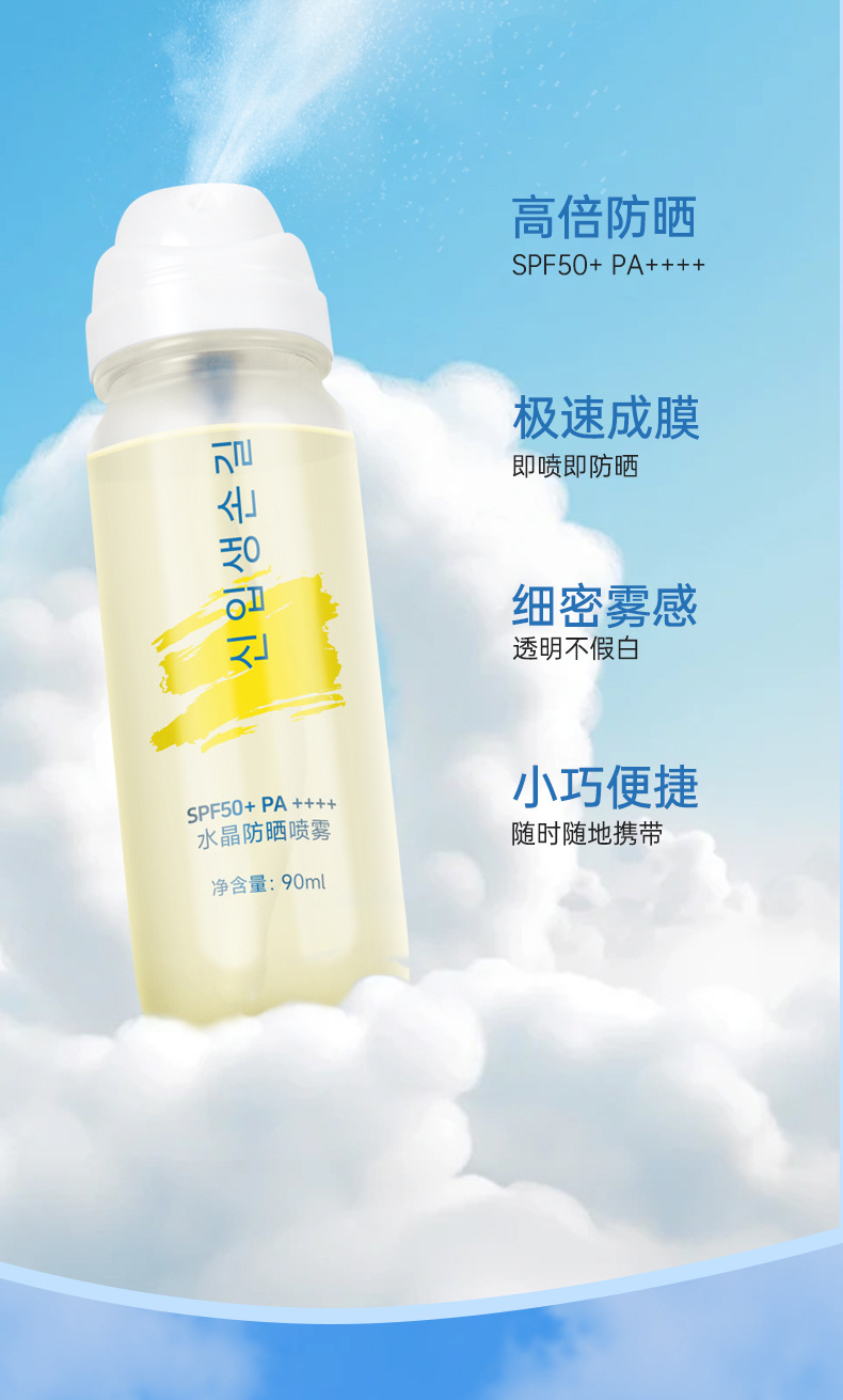Sunscreen spray water for high-speed trains and planes, summer outdoor sunscreen water, military training UV protection, no greasy face Application Scenario