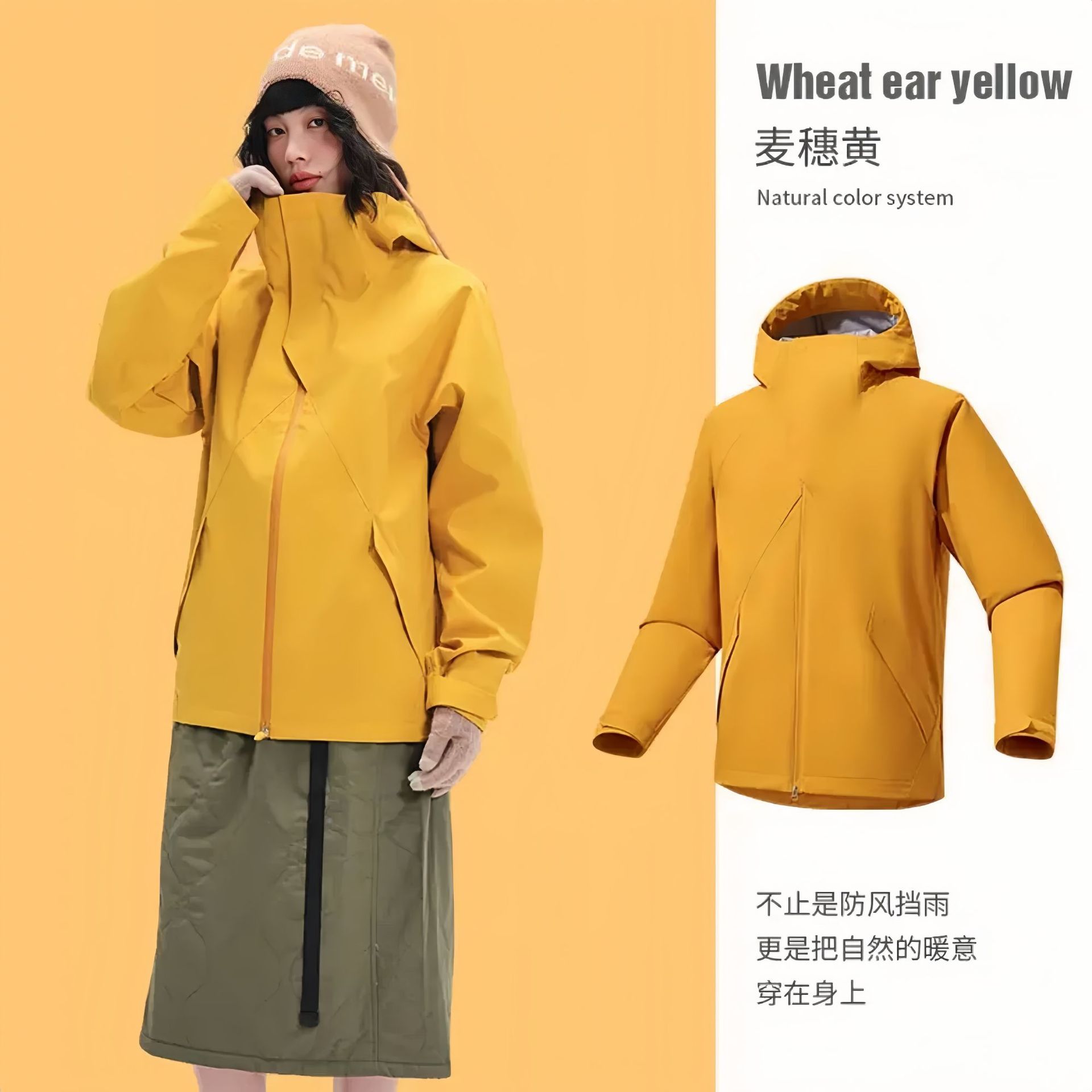 Chaqueta de exterior ligera, resistente al viento, impermeable y resistente al aceite de la marca Shanke para mujer, chaqueta de senderismo y montañismo magnética con triple protección DuPont para hombre.