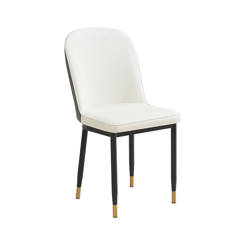 Silla de comedor de lujo ligera, asiento de cuero de doble propósito, mesa de recepción simple y moderna, multicolor opcional Baylor