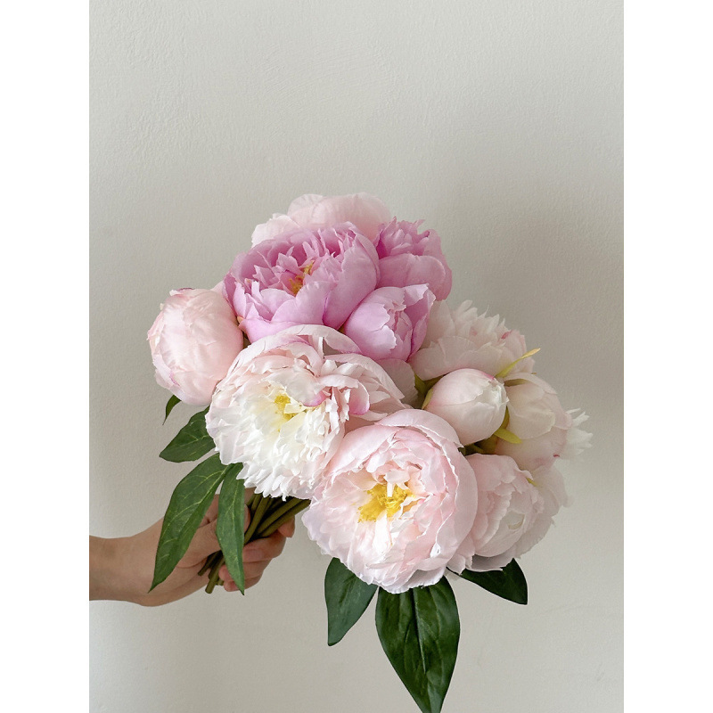 Nuevo jarrón de cerámica azul china nueva decoración de estilo chino sala de estar floral decoración de vestíbulo de estilo antiguo peonía floral