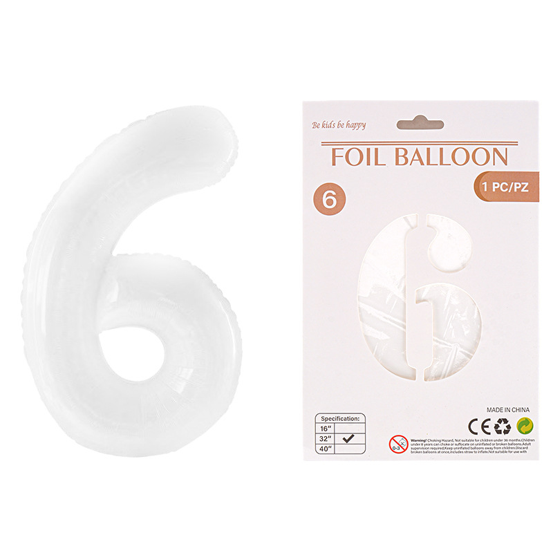 Globo de película de aluminio digital de 32 pulgadas, tarjeta de papel, tapa dura, paquete individual, cuerpo delgado, fiesta digital, globo decorativo flotante