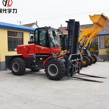 厂家销售5吨四驱越野叉车一体式升降起重搬运工地搬运车