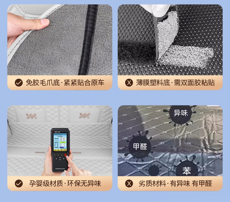 Suitable for the 2026 Zhiji LS9, the full-coverage trunk mat for Zhiji LS9 is wear-resistant, waterproof, and thickened