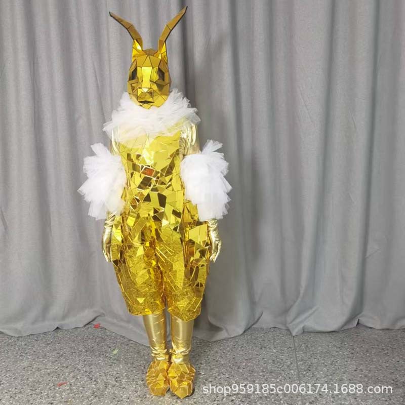 High-set hand sewing mirror rabbit costume cosplay for men and women mirror art costume bunny