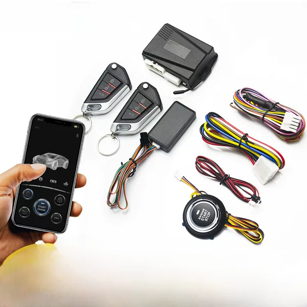 Car 12V modification one-button start remote control car mobile phone Bluetooth app remote start one-way anti-theft alarm