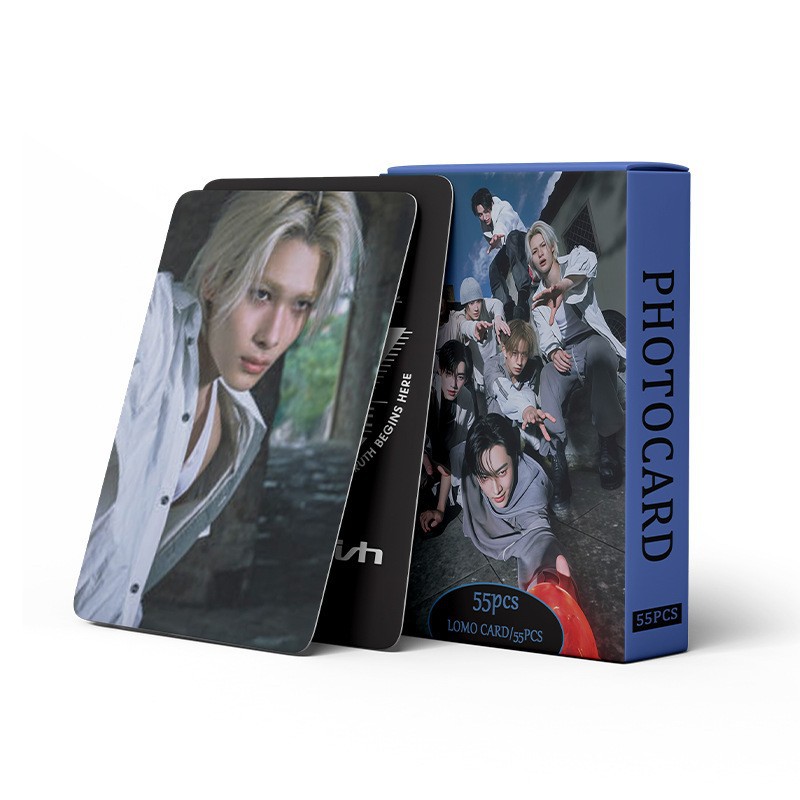 Cadena total, una gran cantidad de stock, 55 hojas de tinta BT SK IVE ATEEZ KPOP, estrellas coreanas alrededor de LOMO