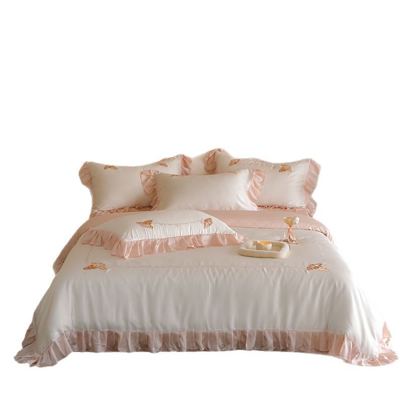 Parure de couette style princesse française en tencel pour sommeil_voghion.com