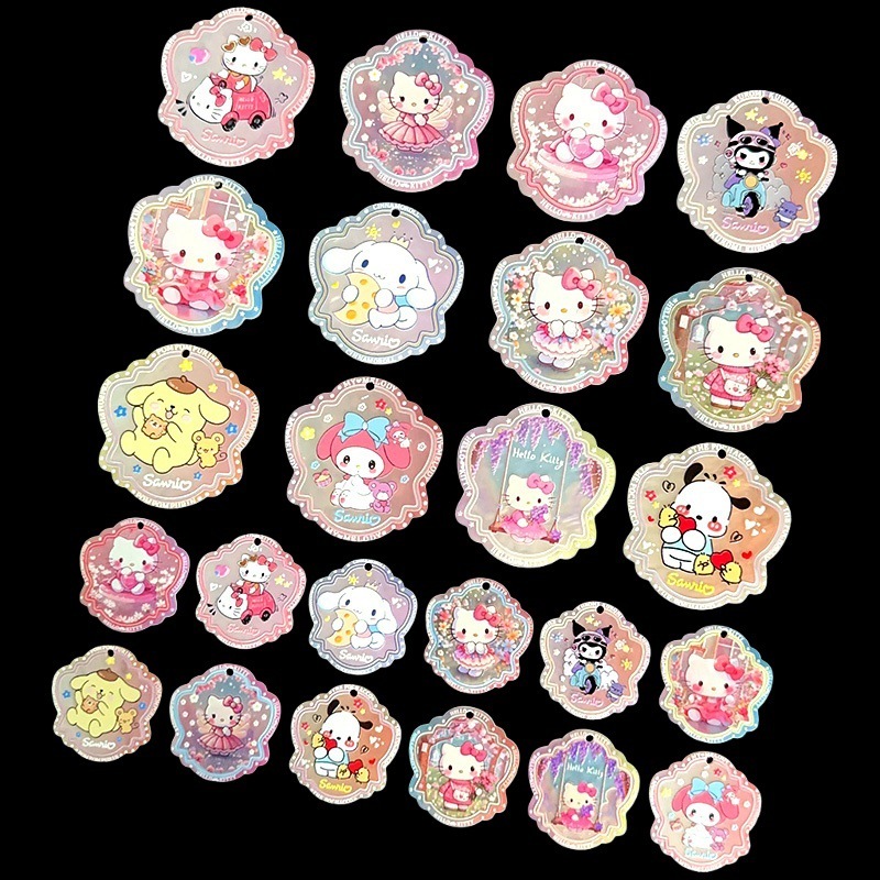 新款吊孔双面印花片片吊坠diy手工饰品手机钥匙包链挂件饰品材料|undefined