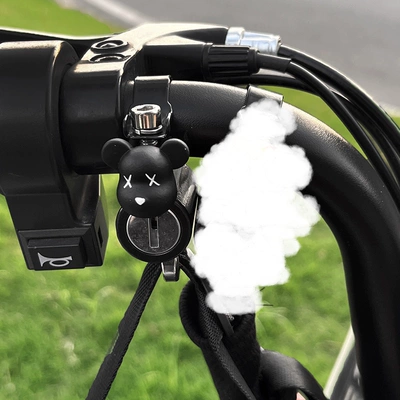 Electric car helmet lock anti-theft Helmet lock - black-one-pack-black-storm