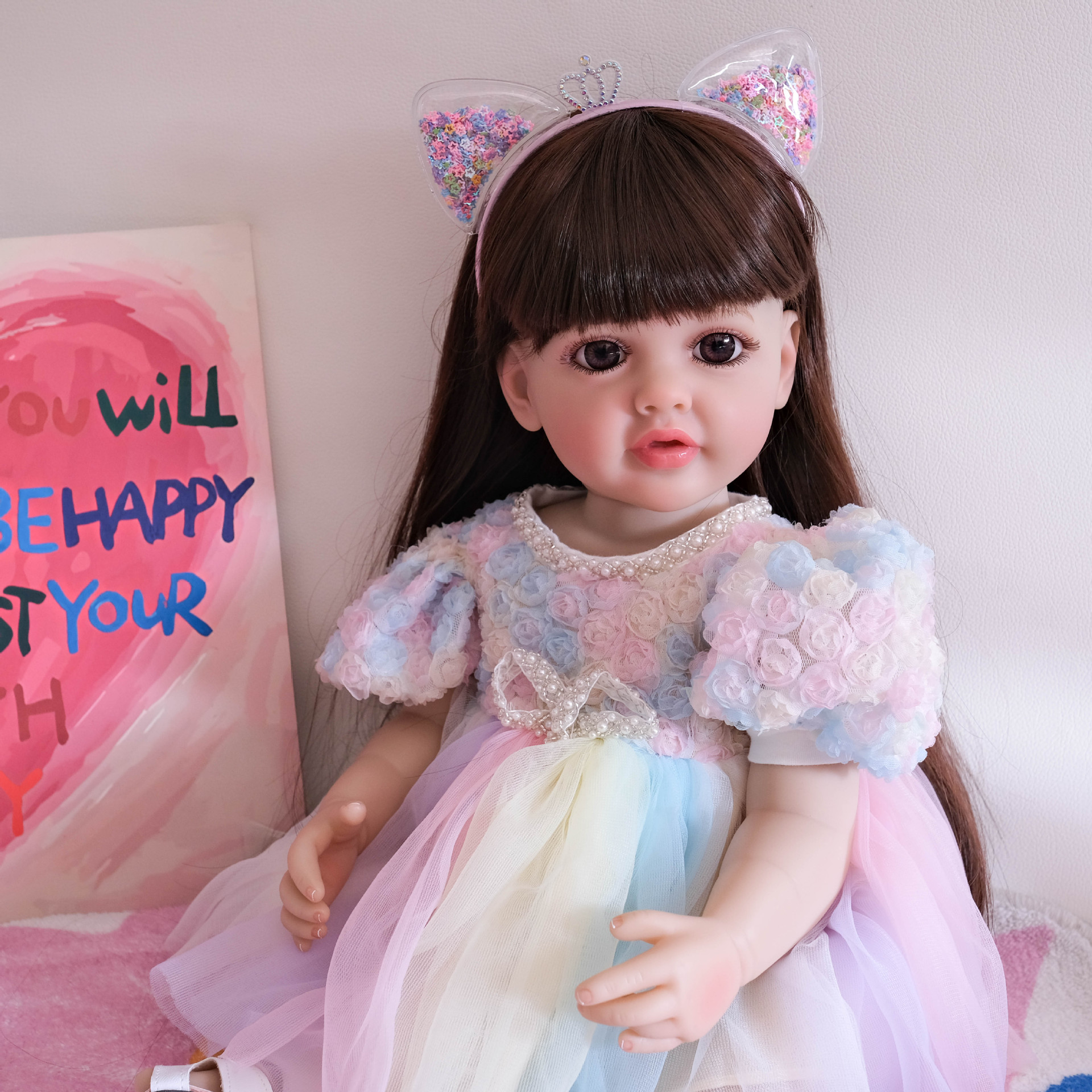 NPK 55cm pegamento completo simulación muñeca reborn Betty transfronteriza e-commerce suministro entrega de una sola pieza