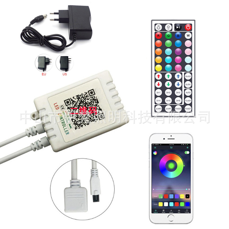 Tira de luz LED 12V 5050RGB que cambia de color 44 clave de infrarrojos Bluetooth APP Control de tira de luz de fondo atmósfera tira de luz