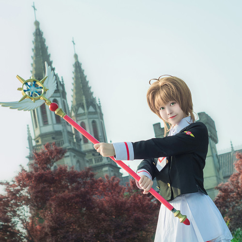 Anime uniform Cardcaptor Sakura cosplayer Cardcaptor Sakura Chii school uniform cosplay set one-piece drop shipping
