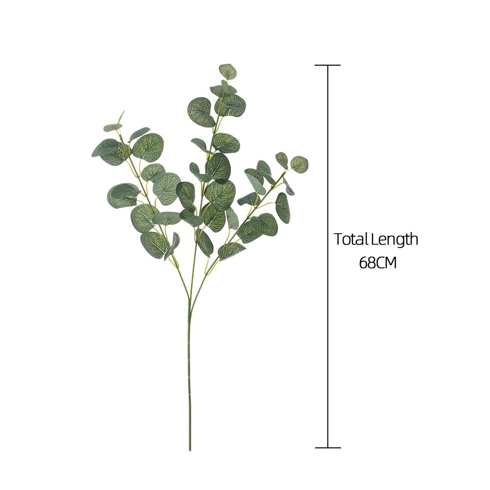 INS Nordic Eucalyptus Money Leaf Simulation Flower Factory Home Decoration Wedding Plant Wall Fake Flower MW34551