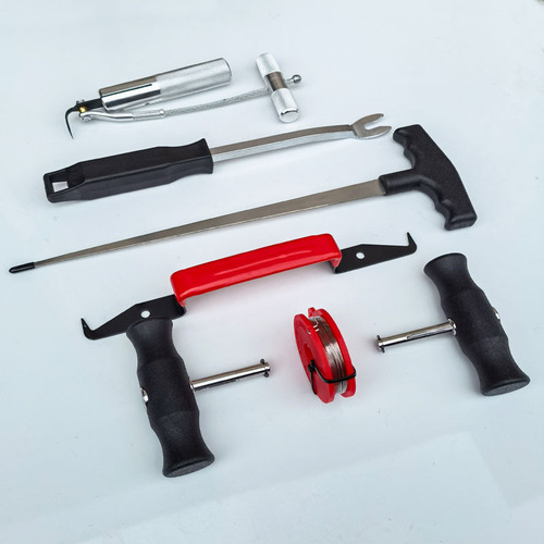 Car windshield disassembly and assembly set, broach set, car glass disassembly tool, glass remover, broach handle