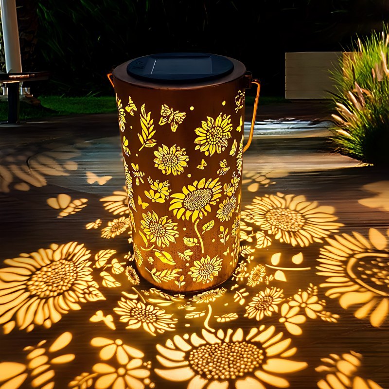 Solar Sunflower Decorative Projection Light For Outdoor Garden_voghion.com