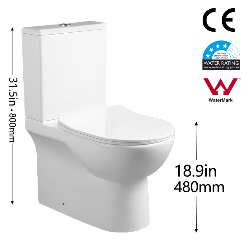 Rimless directamente tipo split inodoro asiento flushing Australia marca de agua Rusia CE