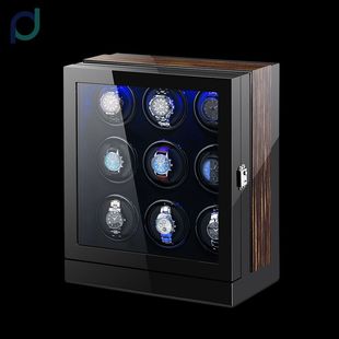 Luxury Quiet Noiseless Watch Winder Box 9 Watches Automatic Watch Shaker Watch Storage Display Box