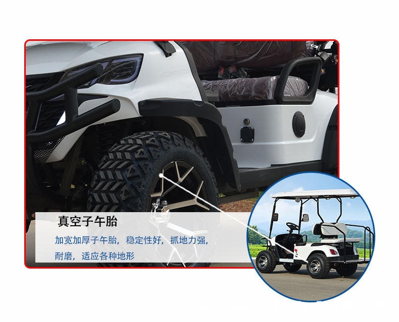 Golf Cart Sightseeing Car New 6-seater Electric Four-wheel Scenic Resort Tour Car Court Car Ferry Beach