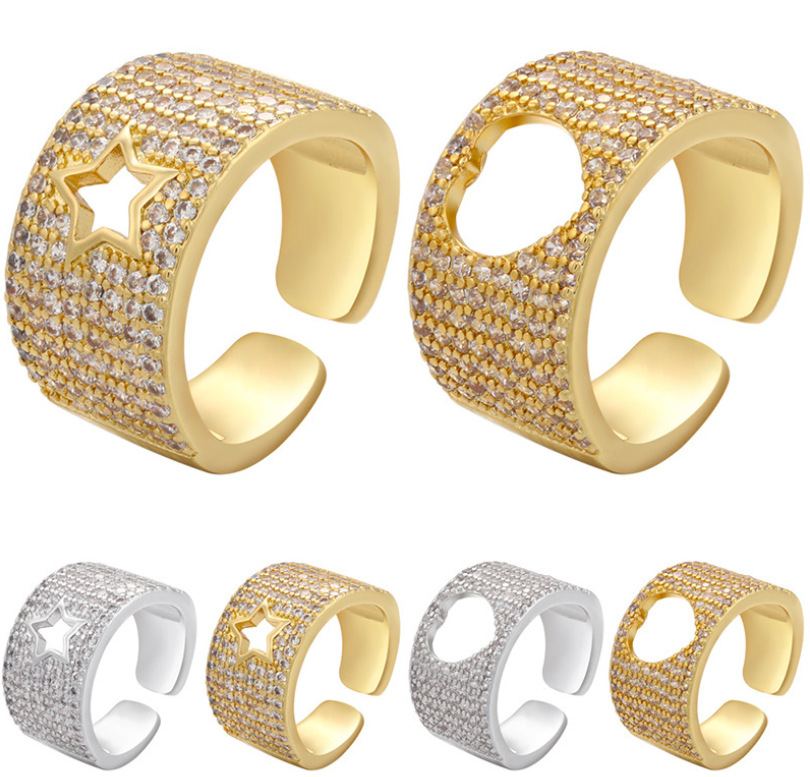 7g Weight Zircon Inlay Material Birthday Occasion Copper Plating Geometric Zircon