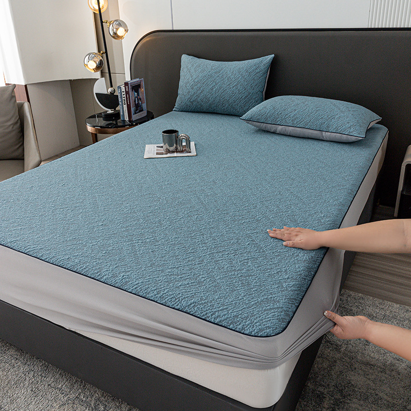 Sombrilla de cama de seda de hielo de verano pieza individual 2025 nueva cubierta protectora de colchón con todo incluido