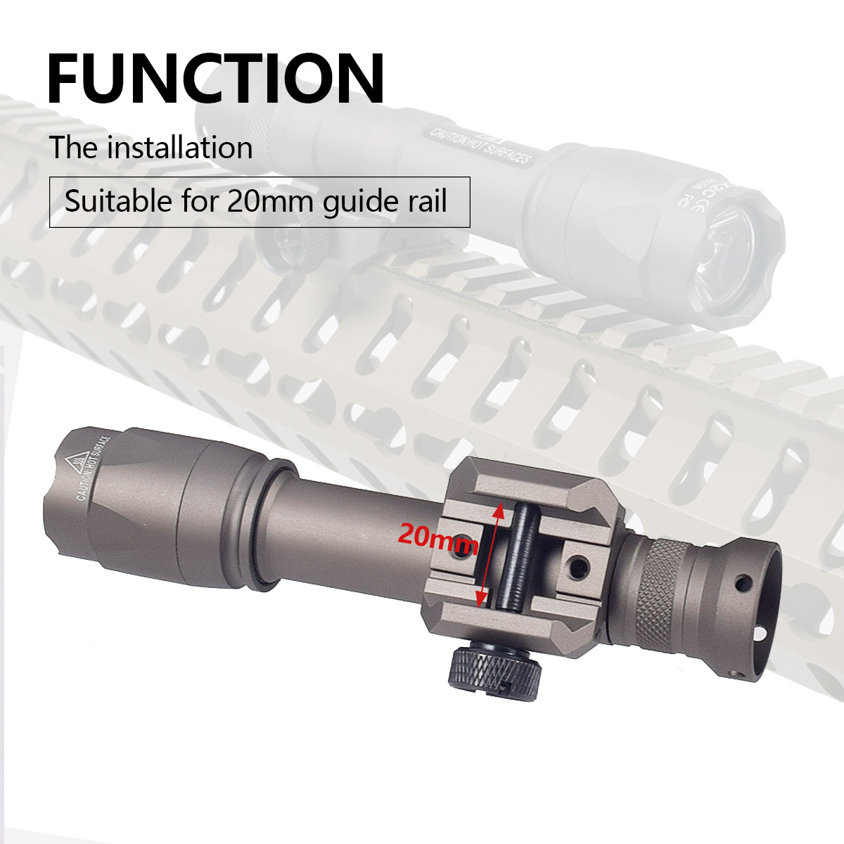 Cross-Border M600C Strong Light Flashlight Tactical Led Lighting Outdoor Flashlight 20mm Guide Rail Sf Interface Mouse Tail
