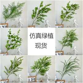 仿真塑料绿植叶绿色系绿色吊顶挑高路引户外工程绿植造景森系绿植