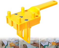 Cross-border bestseller Woodworking hole positioning tool Handheld straight hole adjustable drill Woodworking positioning tool ABS