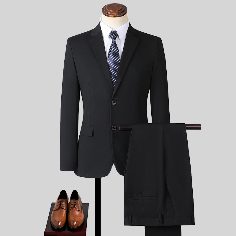 Suit Set Men's Large Size Suit Set Men's and Women's Same Professional Dress Three-piece Set Best Man's Clothes Work Clothes Jacket
