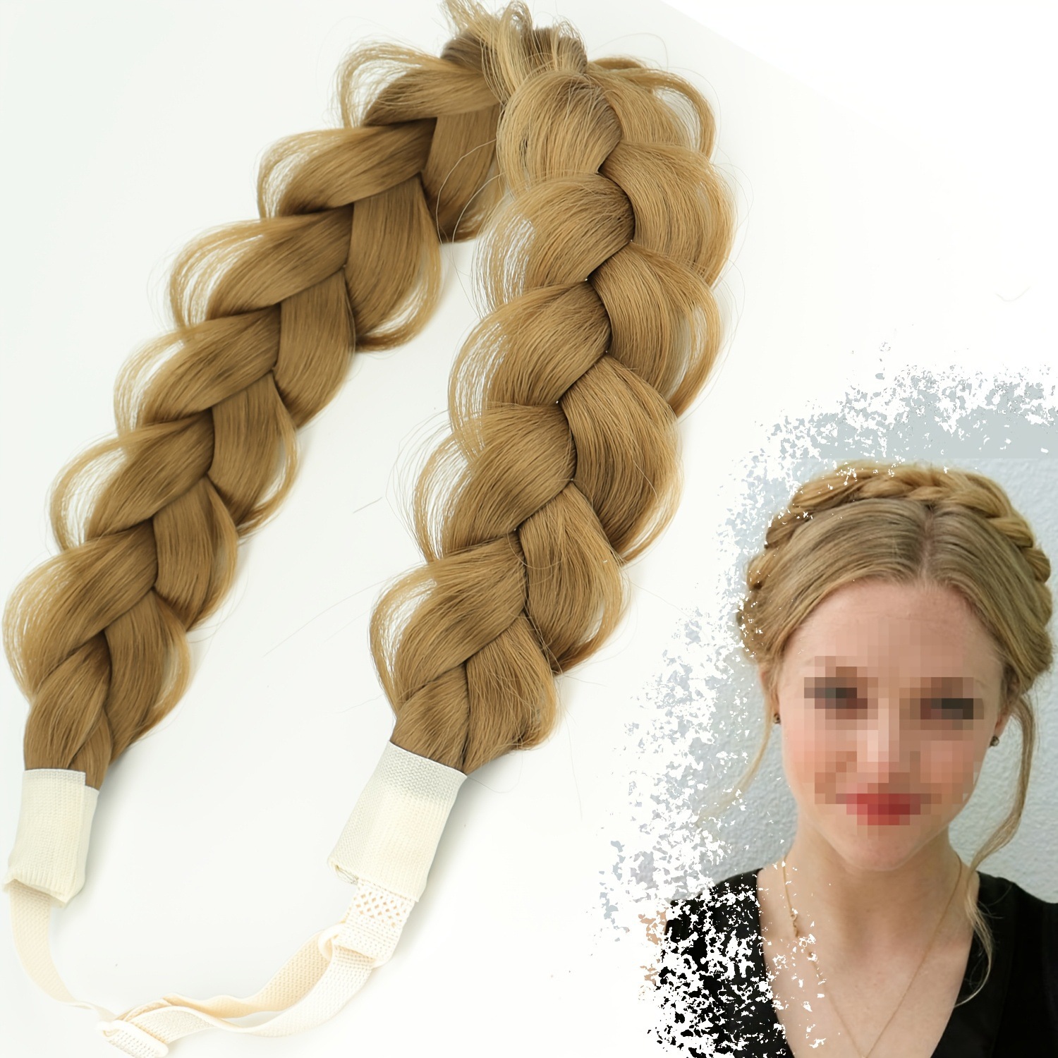 Trenza de hueso de pescado ajustable elástica europea y americana de alta temperatura transfronteriza cabeza de tejido manual