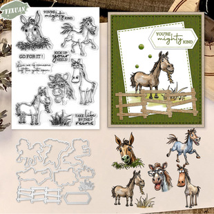 Original Design Pony New Scrapbook Transparent Silicone Seal Embossing Knife Mold Handbook Sticker Material