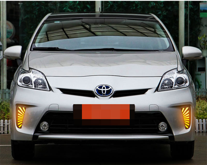Suitable for 12-15 Toyota Prius Daytime Running Lights Prius Drl Turn Signal Lights Modified Led Front Fog Lights