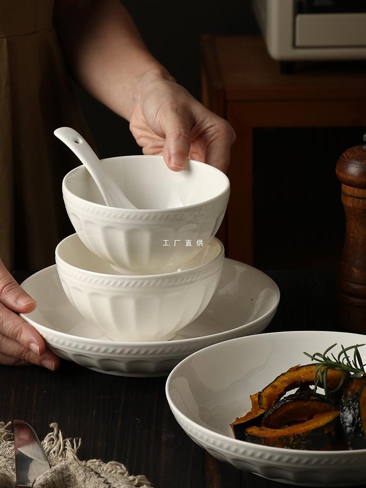 Ceramic tableware for home use, set for food, wholesale