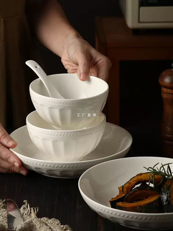 Ceramic tableware for home use, set for food, wholesale