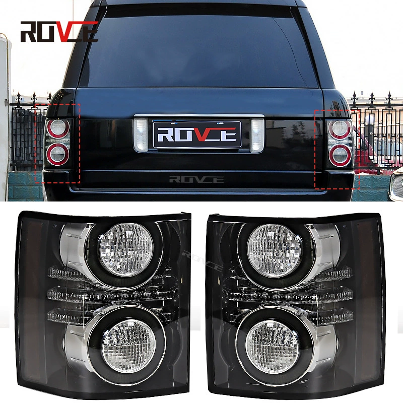 Применимо к 2005-2012 Range Rover Executive черный Задний фонарь, почерневший задний фонарь, старый стиль, Модифицированный новый задний фонарь