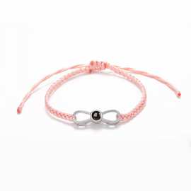 跨境热销100种语言我爱你铜材质投影手链轻奢简约手绳图片定 制